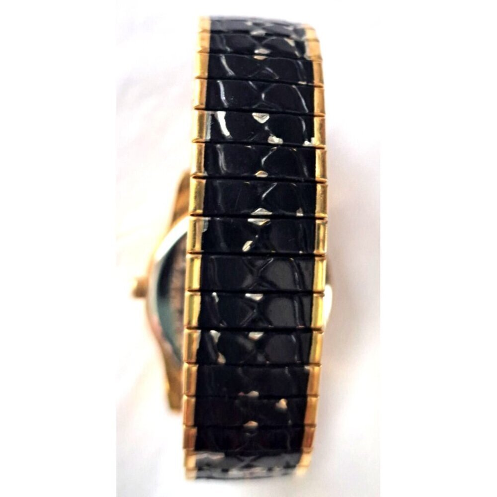 Disney Mickey Mouse Adult Wristwatch Black Stretch Band Needs Battery Untested - Picture 3 of 6